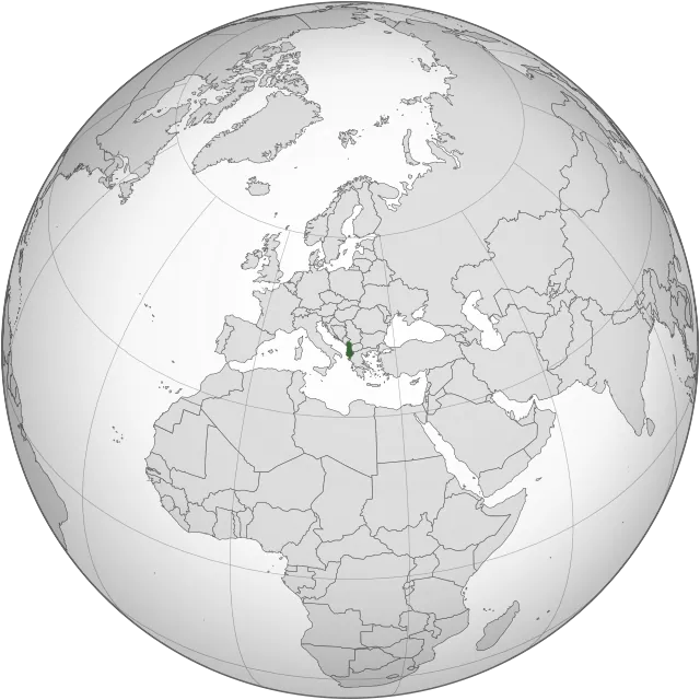 Carte de localisation : Albanie