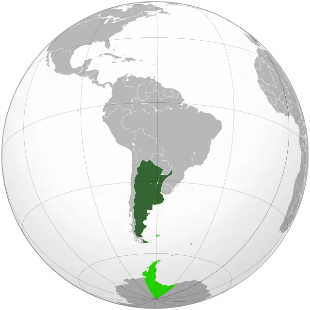 Karte mit der Lage: Argentinien
