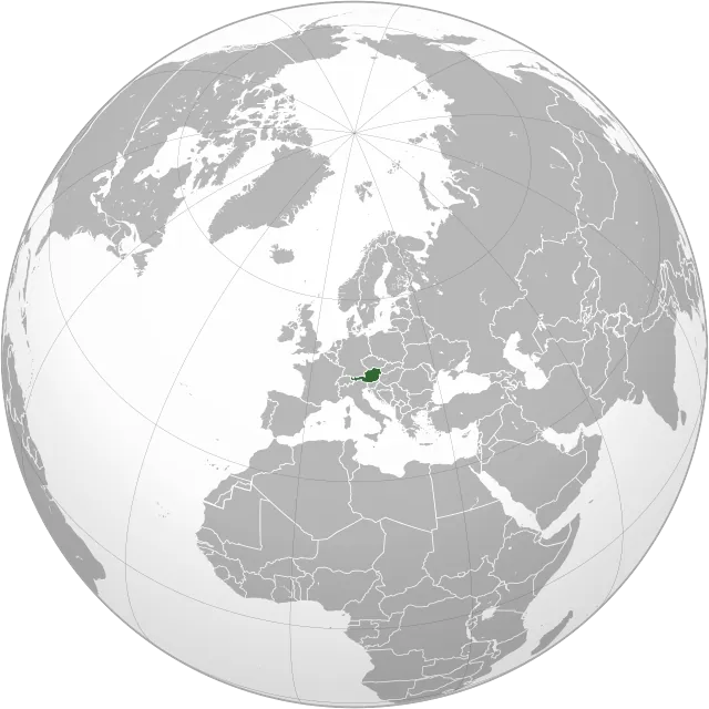 Karte mit der Lage: Österreich