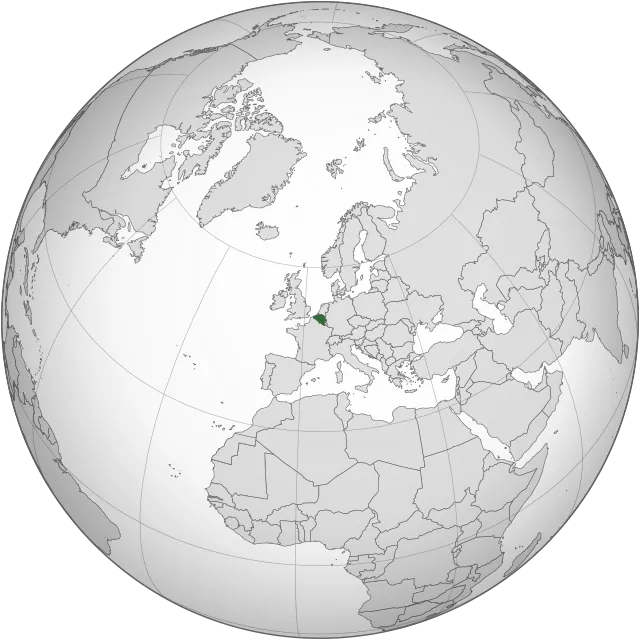 Map showing the location of Belgium