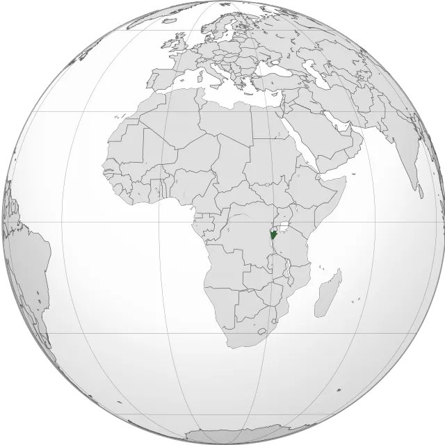 Karte mit der Lage: Burundi