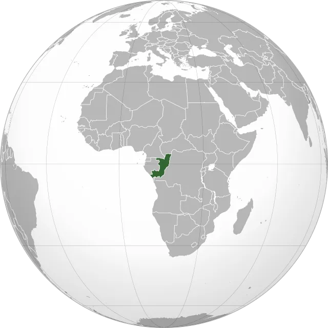 Karte mit der Lage: Republik Kongo