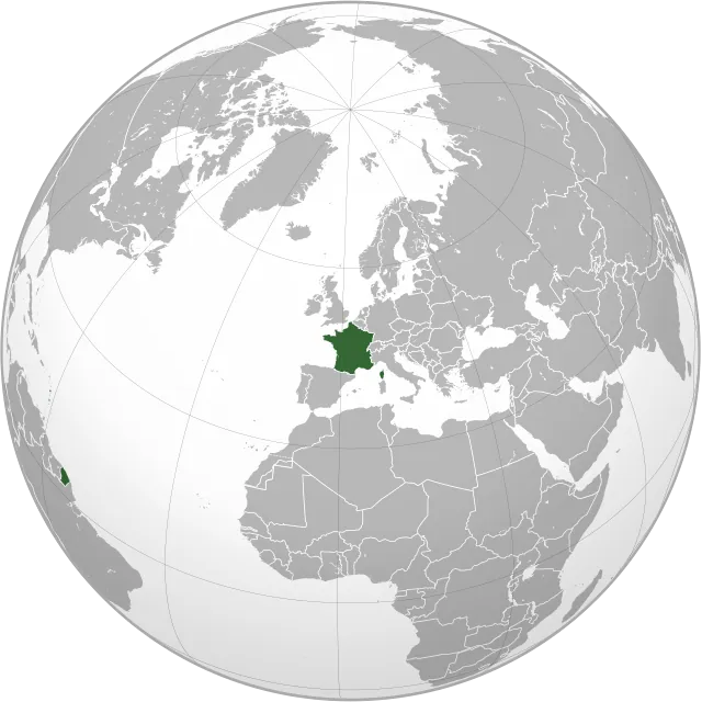 Map showing the location of France