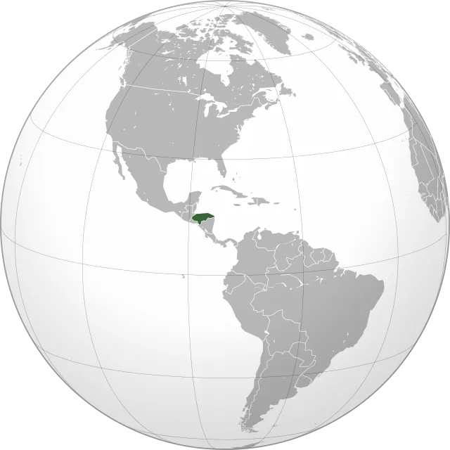 Karte mit der Lage: Honduras
