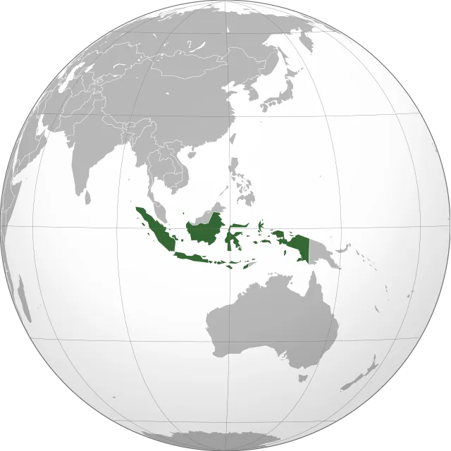 Map showing the location of Indonesia