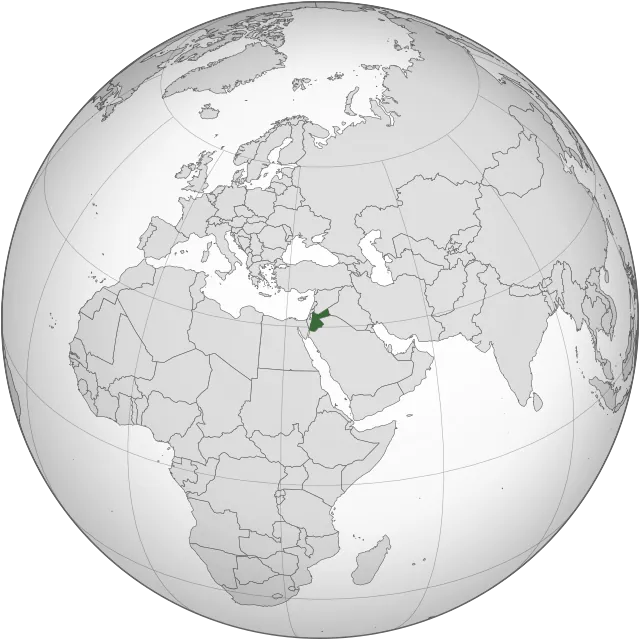 Karte mit der Lage: Jordanien