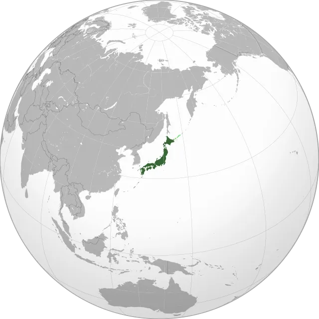 Karte mit der Lage: Japan