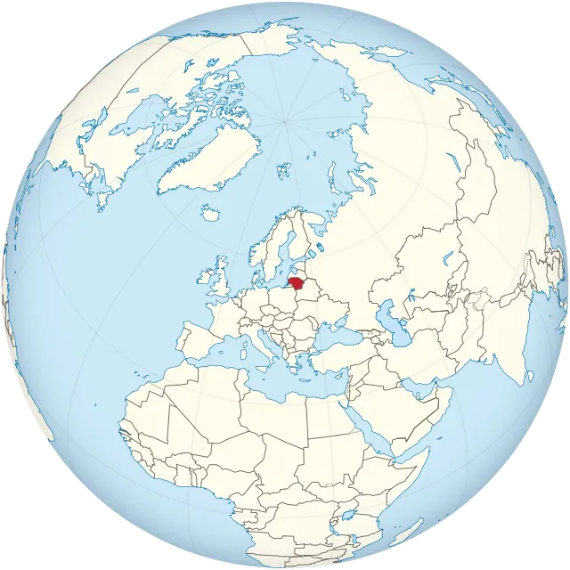 Karte mit der Lage: Litauen