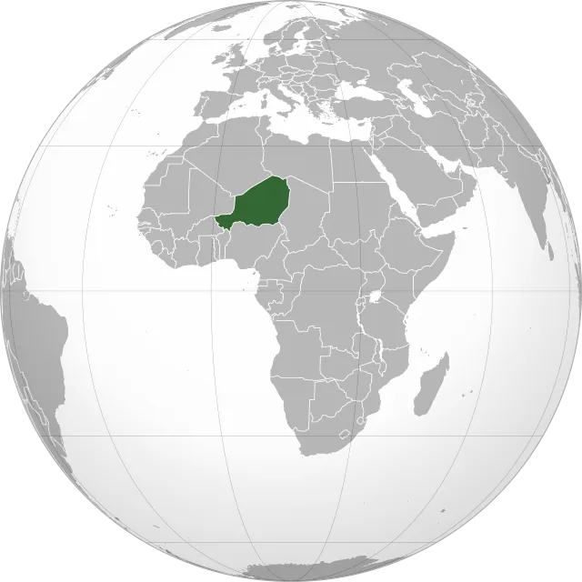 Karte mit der Lage: Niger