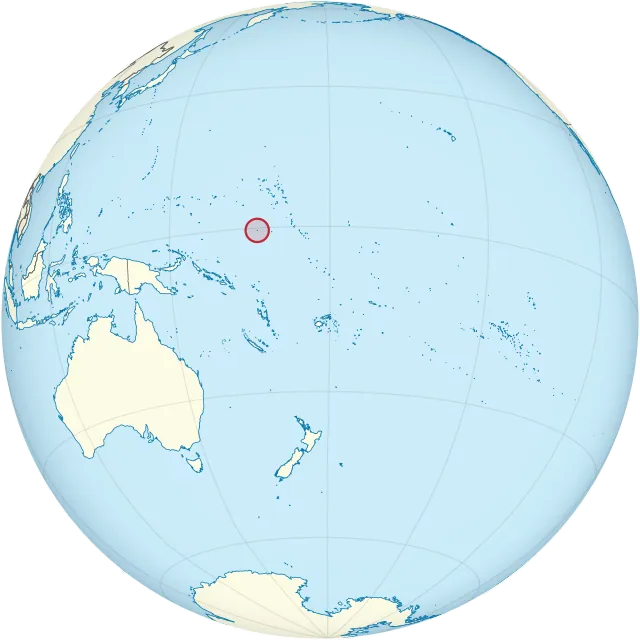 Map showing the location of Nauru