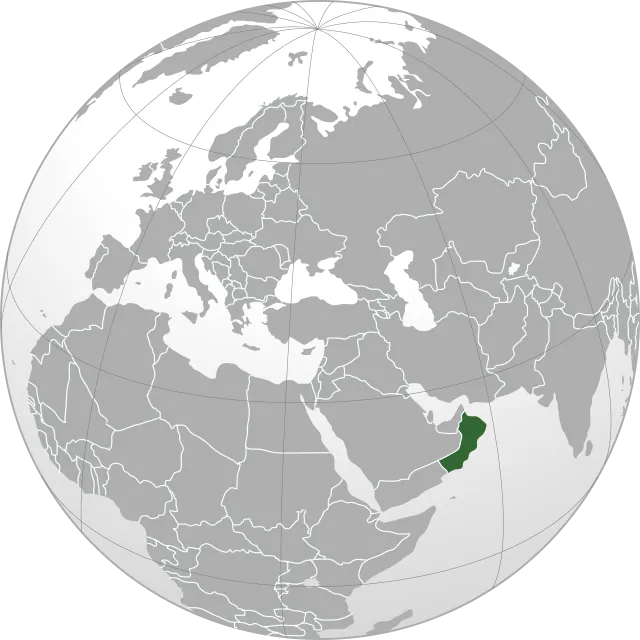 Karte mit der Lage: Oman