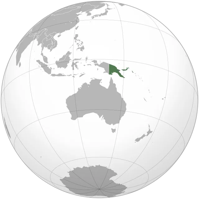 Karte mit der Lage: Papua-Neuguinea