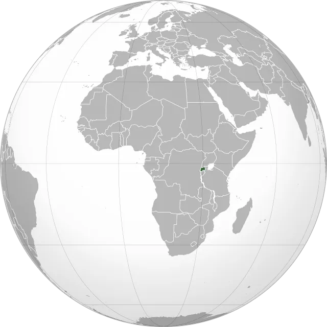Karte mit der Lage: Ruanda
