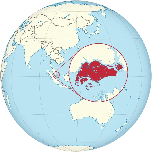 Karte mit der Lage: Singapur