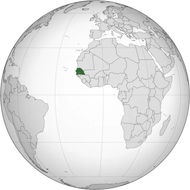 Karte mit der Lage: Senegal