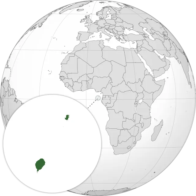 Karte mit der Lage: São Tomé und Príncipe