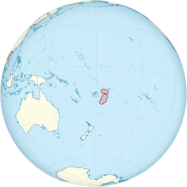 Karte mit der Lage: Tonga