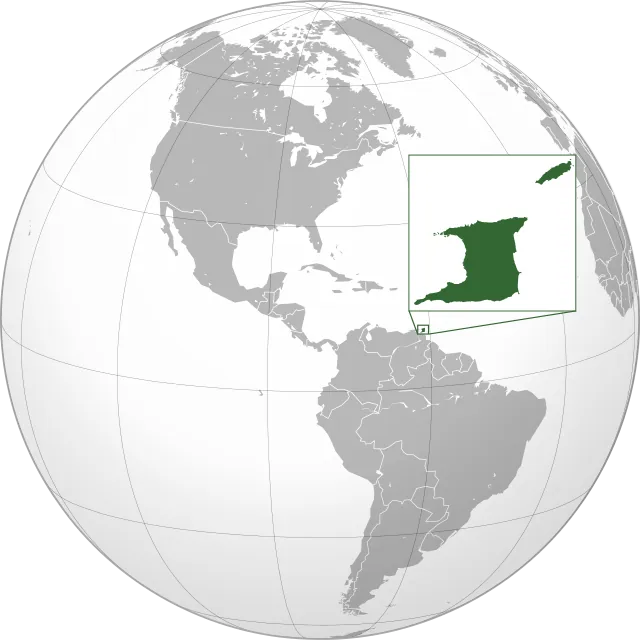 Karte mit der Lage: Trinidad und Tobago