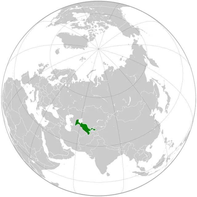 Karte mit der Lage: Usbekistan