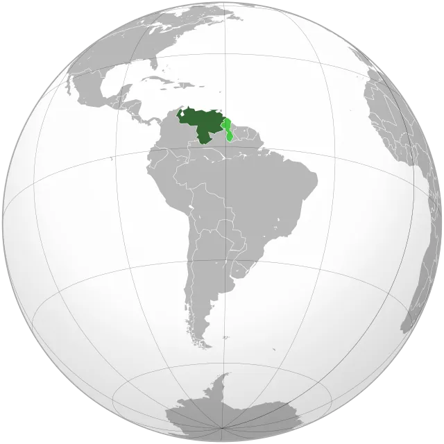 Karte mit der Lage: Venezuela