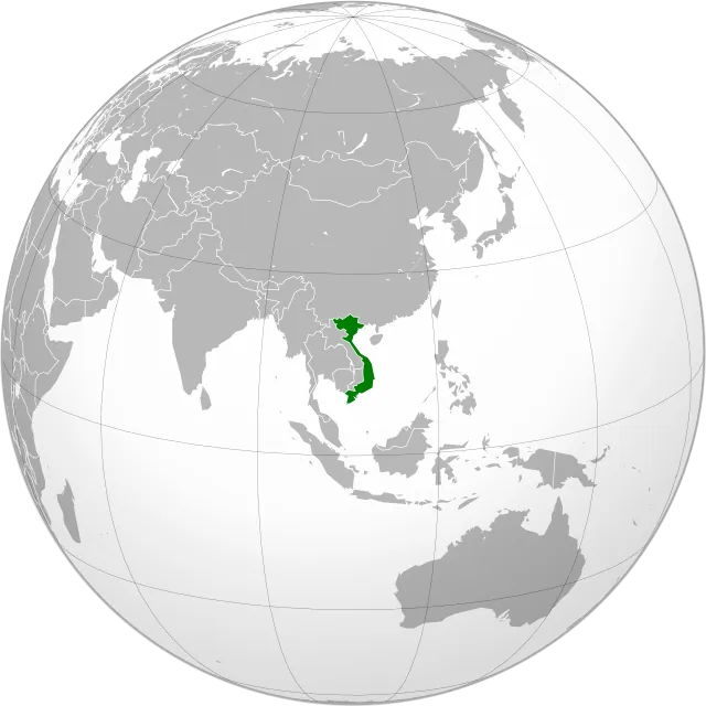 Karte mit der Lage: Vietnam