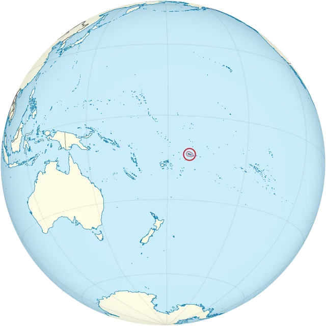 Karte mit der Lage: Samoa